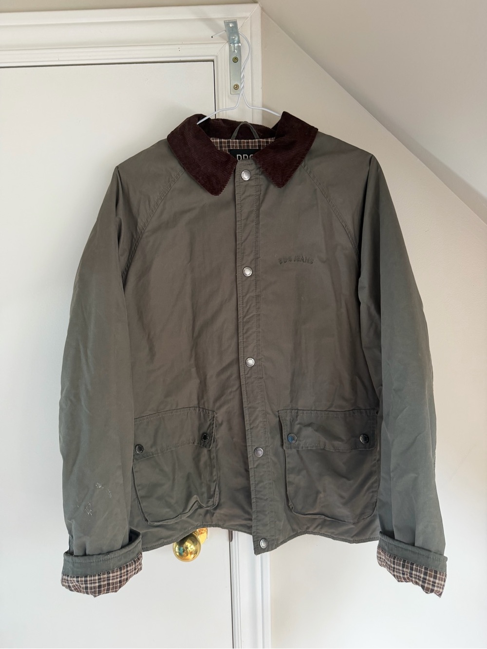 BDG Lightweight Plaid-Lined Field Jacket XS-TP